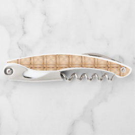 Een soort tartan van bruinachtige onregelmatige sc kurkentrekker