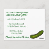 Een soort uitnodiging van een Big Dill Pickle Part (Achterkant)