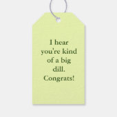 Een soort van Big Dill (Deal) Congrats Pickle Chip Cadeaulabel (Achterkant)