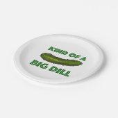 Een soort van Big Dill (Deal) Green Pickle Congrat Papieren Bordje (Gekanteld)