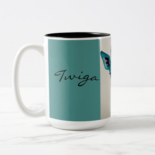 Een soort Waterverf-Giraffe-koffie-Mok Tweekleurige Koffiemok (Links)