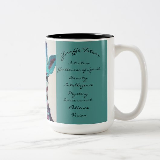 Een soort Waterverf-Giraffe-koffie-Mok Tweekleurige Koffiemok (Rechts)