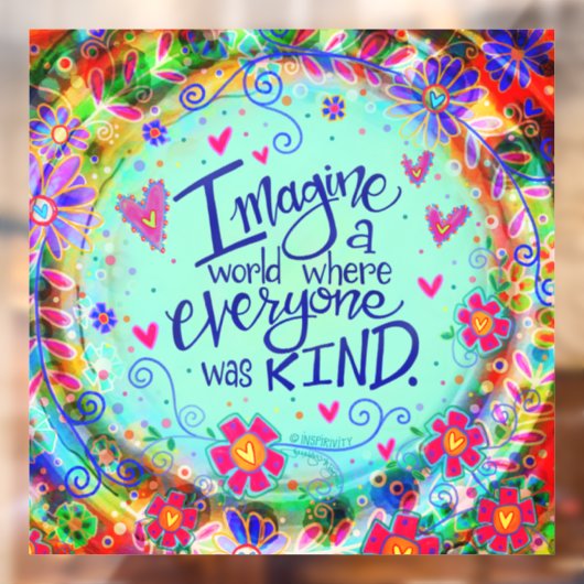 Een soort wereld van "inspiratie"-vensterkoeling raamsticker (Vel 2)