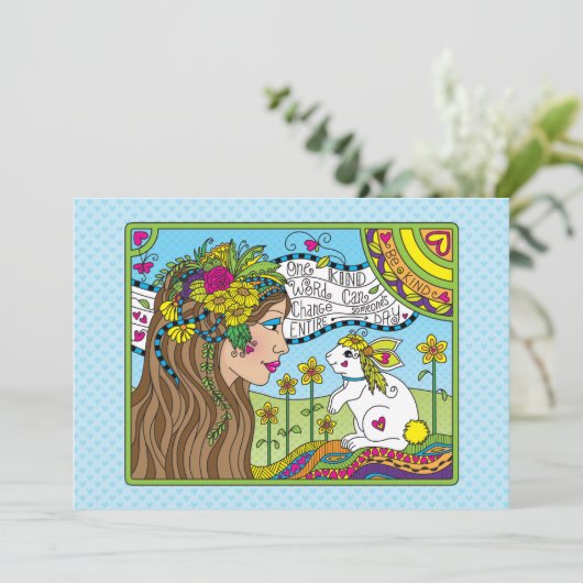 Eén soort Word_flatkaart 7 x 5 inch (Staand voorkant)