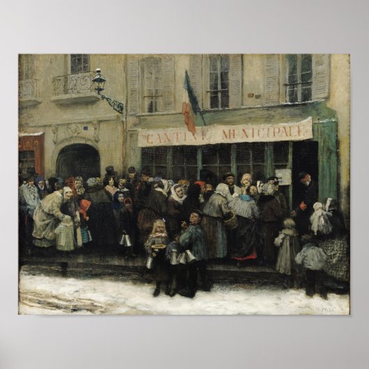 Een Soup Kitchen tijdens het Siege van Parijs Poster (Voorkant)