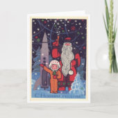 Een sovjetkerst feestdagen kaart (Voorkant)