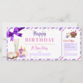 Een Spa Dag Verjaardag Vakantie Gift Voucher Kaart (Voorkant)