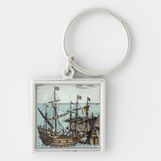 Een Spaans Treasure Ship Sleutelhanger (Voorkant)