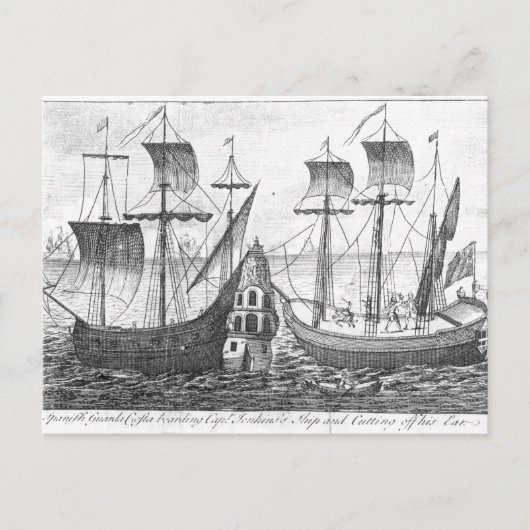 Een Spaanse "Guarda Costa" Briefkaart (Voorkant)