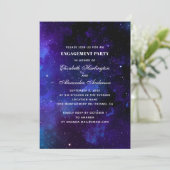 Een Space Engagement Party. Nachtsterren. Moderne  Kaart (Staand voorkant)