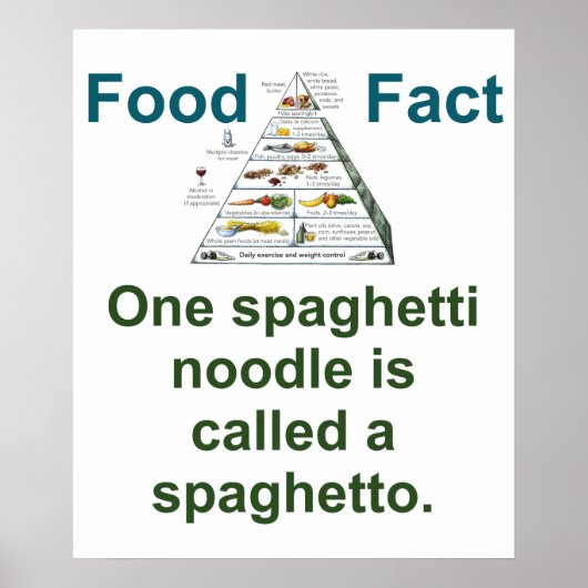 een spaghetti - noodle heet : voedselfeit poster (Voorkant)