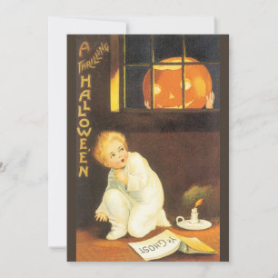 Een Spannende Halloween van Ellen Clapsaddle Feest Kaart