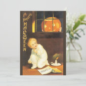 Een Spannende Halloween van Ellen Clapsaddle Feest Kaart (Staand voorkant)