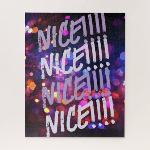 Een spannende puzzel! Met "Mooi!!!!" woorden Legpuzzel