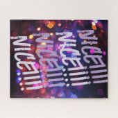 Een spannende puzzel! Met "Mooi!!!!" woorden Legpuzzel (Horizontaal)