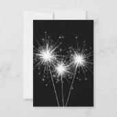 Een Sparkler RSVP (zwart) Kaartje (Achterkant)