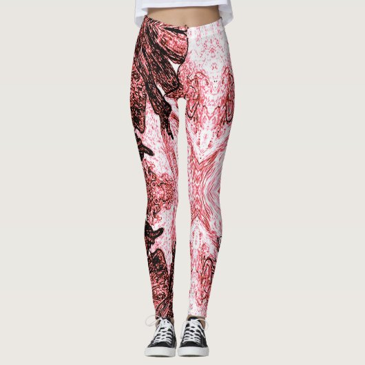 Een Spatje Rood Leggings (Voorkant)