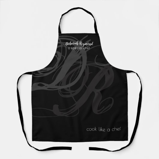 een speciaal chef-monogram schort (Voorkant)