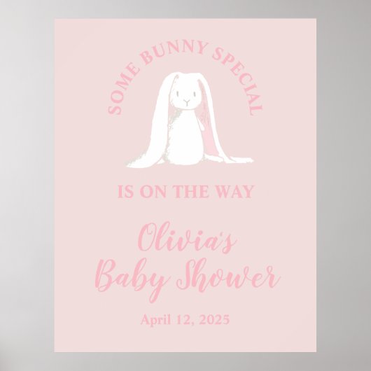 Een speciaal konijntje Baby shower Poster (Voorkant)
