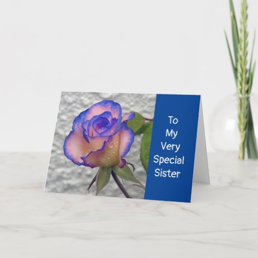 **EEN SPECIAAL ROOS** NET VOOR MIJN **ZISTER** KAART (Voorkant)