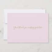 Een speciale bezorging baby shower geboorte bedankkaart (Achterkant)