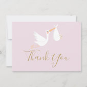 Een speciale bezorging baby shower geboorte bedankkaart (Voorkant)