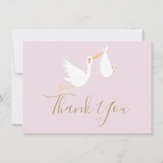 Een speciale bezorging baby shower geboorte bedankkaart (Voorkant)