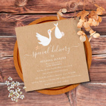Een speciale bezorging Ooievaar Baby Shower/Feestj