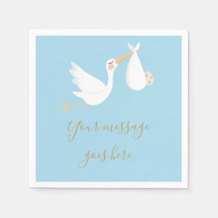 Een speciale bezorging Ooievaar Baby Shower/Sprink Servet