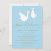 Een speciale bezorging voor een baby koppel shower kaart (Voorkant)