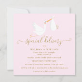 Een speciale bezorging voor een koppel baby shower kaart (Voorkant)