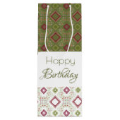 Een speciale 'Birthday' moderne wijntas Wijn Cadeautas (Achterkant)