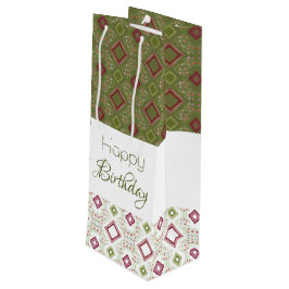 Een speciale 'Birthday' moderne wijntas Wijn Cadeautas