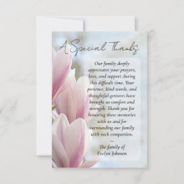 Een speciale dank – Magnolia Funeral Bedankkaart