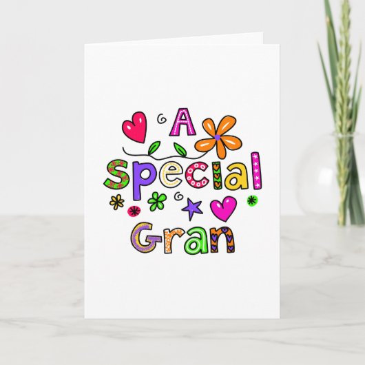 Een speciale Gran Greeting Text Expression bediene Kaart (Voorkant)