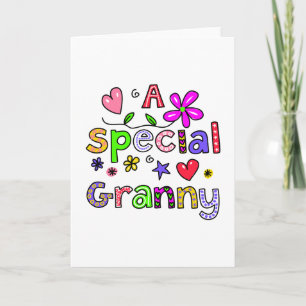 Een speciale groet-tekstexpressie voor Granny aans Kaart