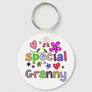 Een speciale groet-tekstexpressie voor Granny aans Sleutelhanger