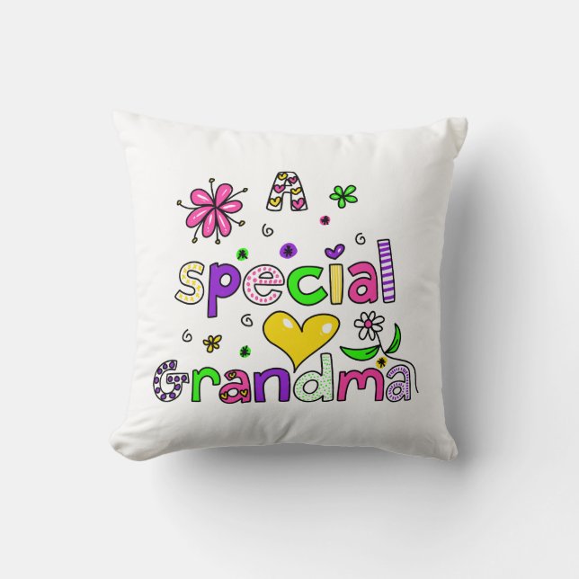Een speciale grootma Granny-tekstexpressie aanroep Kussen (Voorkant)