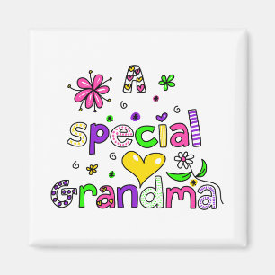 Een speciale grootma Granny-tekstexpressie aanroep Magneet