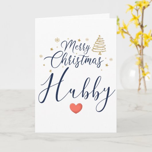 Een speciale kerst Kaart voor mijn geweldige man (Gele Bloem)