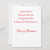 Een speciale kerstkaart voor meisjes. bedankkaart (Achterkant)