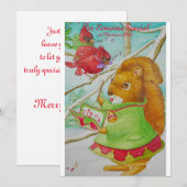 Een speciale kerstkaart voor meisjes. bedankkaart (Voorkant / Achterkant)