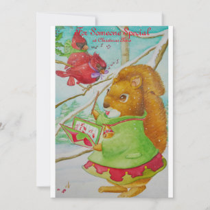 Een speciale kerstkaart voor meisjes. bedankkaart