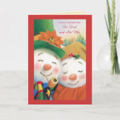 Een speciale kerstwens voor vader en vrouw feestdagen kaart (Voorkant)