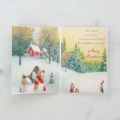 Een speciale kerstwens voor vader en vrouw feestdagen kaart (Binnen)