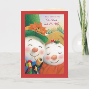 Een speciale kerstwens voor vader en vrouw feestdagen kaart