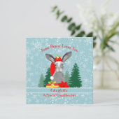 Een speciale kleindochter die kerstmis heeft feestdagenkaart (Staand voorkant)