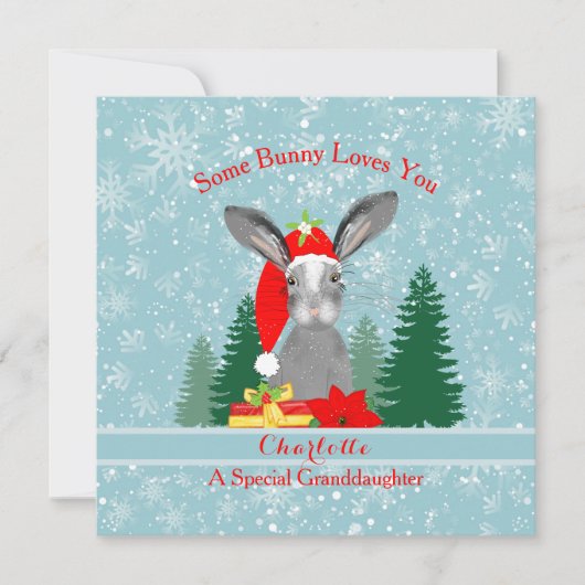 Een speciale kleindochter die kerstmis heeft feestdagenkaart (Voorkant)