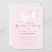 Een speciale levering Baby Couples Douche / Sprink Kaart (Voorkant)