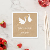 Een speciale levering Ooievaar Baby shower / Sprin Servet (Insitu)